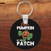 Porte-clés Halloween Petit Citrouille Dans Le Patch I Hallowe (Recto)