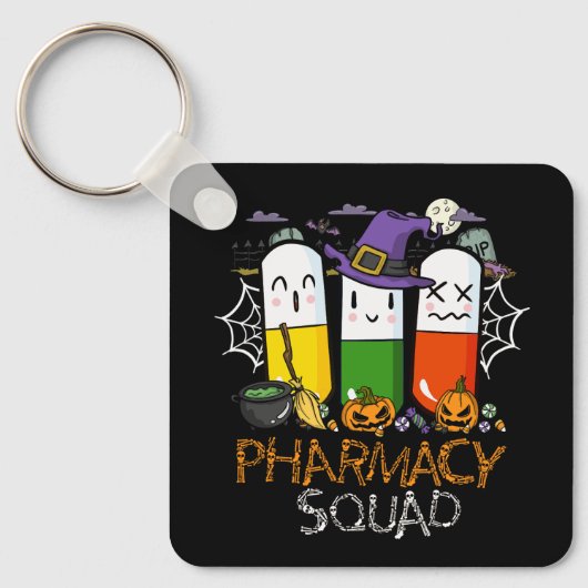 Porte-clés Halloween Pharmacy Squad PIlls Costume Pharmaciste (Recto)