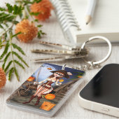 Porte-clés Halloween Pirate Girl Acrylique Porte - clé person (Devant droit)