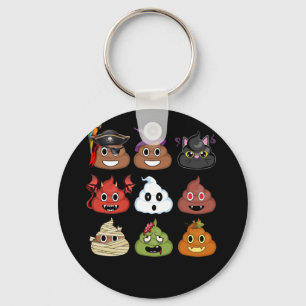 Porte-clés Halloween Poop Emojis Face Citrouille Pirate maman