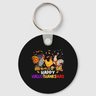 Porte-clés Halloween poulet Halloween Hallothanksmas Hallotha