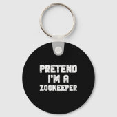 Porte-clés Halloween Pretend I'm A Zookeeper Costume Lazy Zoo (Recto)
