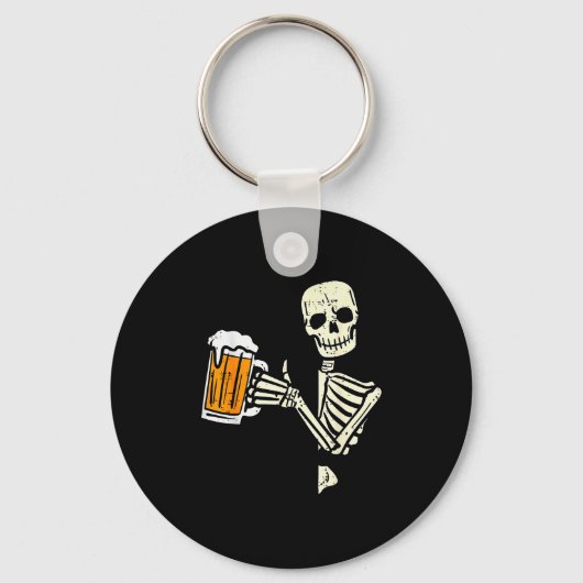 Porte-clés Halloween Skeleton Dad Funny Lazy Skull Costume Pa (Recto)