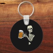 Porte-clés Halloween Skeleton Dad Funny Lazy Skull Costume Pa (Recto)