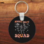 Porte-clés Halloween Skeleton Dancing Nurse Night Squad Shift (Recto)