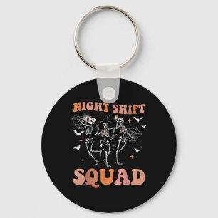 Porte-clés Halloween Skeleton Dancing Nurse Night Squad Shift