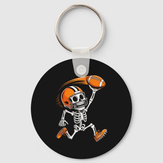 Porte-clés Halloween Skeleton Funny Football Shirt For Teens (Recto)