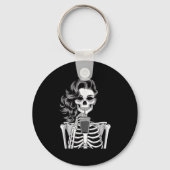Porte-clés Halloween Skeleton Retro Style Drink Beverage Quir (Recto)