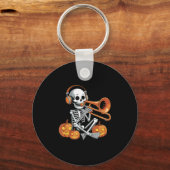 Porte-clés Halloween Skeleton Trombone Trombonist (Recto)