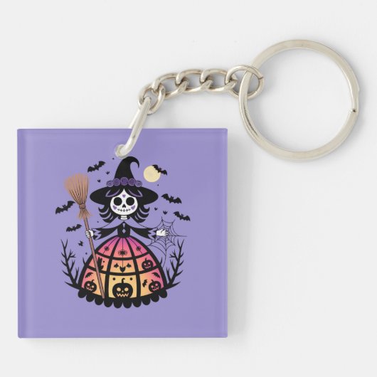 Porte-clés Halloween Skeleton Witch (Dos)