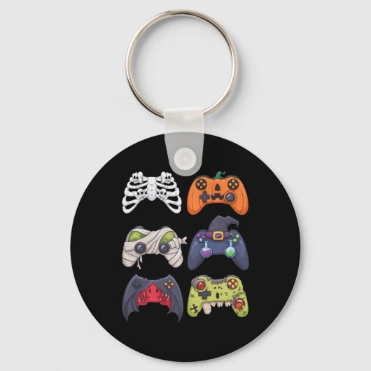 Porte-clés Halloween Skeleton Zombie Gaming Controllers Mummy (Recto)