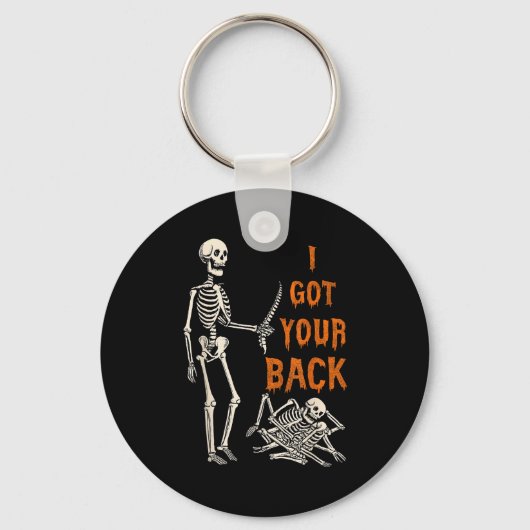 Porte-clés Halloween Skeletons Ive Got Your Back Costume Men (Recto)