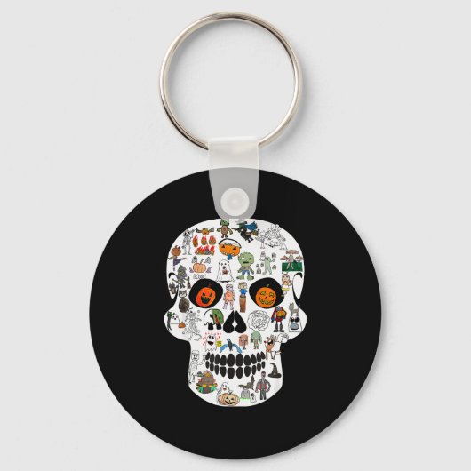 Porte-clés Halloween Skull 2025 (Recto)