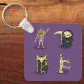 Porte-clés Halloween Squelette Dracula Mummy Griffe Reaper (Recto)