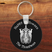 Porte-clés Halloween squelette Éffrayant X Ray (Recto)
