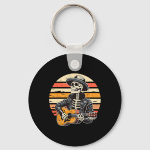 Porte-clés Halloween Squelette Jouer Guitare Rock Et Roll Nd