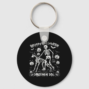 Porte-clés Halloween Squelette Marcher Doberman Chien