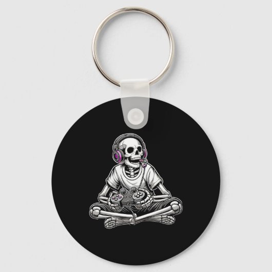 Porte-clés Halloween squelettique (Recto)