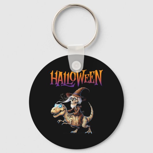 Porte-clés Halloween T-rex Skeleton Ride (Recto)