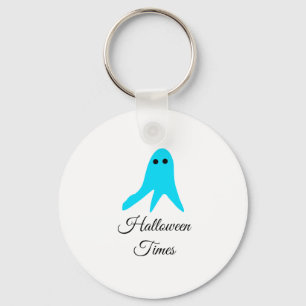 Porte-clés Halloween temps bleu fantôme gribouiller main dess