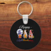 Porte-clés Halloween Thanksgiving Noël Happy HalloThanks (Recto)