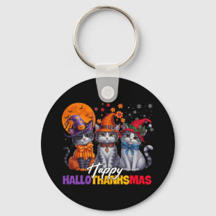 Porte-clés Halloween Thanksgiving Noël Joyeux Hallomerci