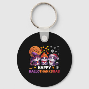 Porte-clés Halloween Thanksgiving Noël Joyeux Hallomerci