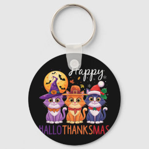 Porte-clés Halloween Thanksgiving Noël Joyeux Hallomerci