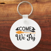 Porte-clés Halloween Venez Nous Volons Anniversaire (Recto)