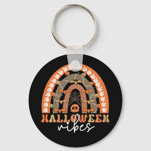 Porte-clés Halloween Vibes Boho Rainbow Automne Éffrayant