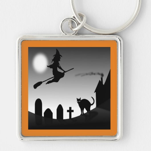 PORTE-CLÉS HALLOWEEN WITCH SILHOUETTE PORTE - CLÉ (Devant)