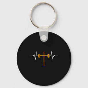Porte-clés Haltère Croix Dumbbell Jésus Drôle de Workout Chré
