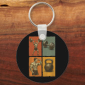 Porte-clés Haltères de musculation de gym de musculation vint (Recto)