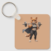 Porte-clés Haltérophilie Chat de Gym – Chat de Fit (Recto)