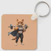 Porte-clés Haltérophilie Chat de Gym – Chat de Fit (Dos)