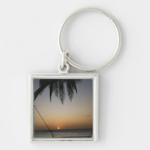 Porte-clés Hamac vide de Silhuetted au coucher du soleil