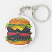 Porte-clés Hamburger de luxe double au fromage (Dos)