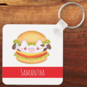 Porte-clés Hamburger de vache adorable (Verso)