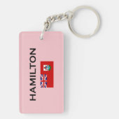 Porte-clés Hamilton Bermuda Pays Drapeau Couleur claire (Dos)