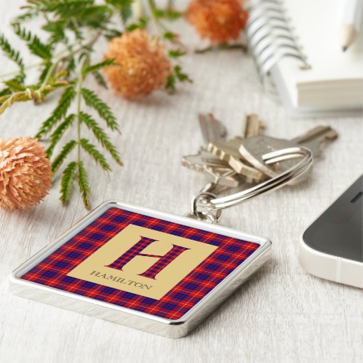 Porte-clés Hamilton Tartan Monogramme H (Côté)