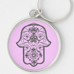 Porte-clés Hamsa floral