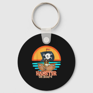 Porte-clés Hamster À Bord Pirate Funny I Love Hamster
