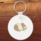 Porte-clés hamster blanc et tan mignon (Recto)