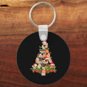 Porte-clés Hamster Christmas Tree Led Funny Hamster Snow Chir (Recto)