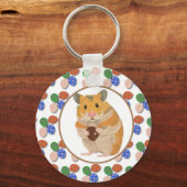 Porte-clés Hamster de Pâques avec oeufs au chocolat (Recto)