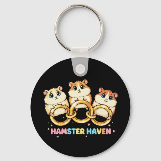 Porte-clés Hamster Haven Cute Ring Design (Recto)