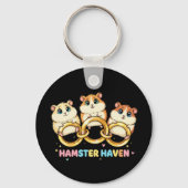 Porte-clés Hamster Haven Cute Ring Design (Verso)