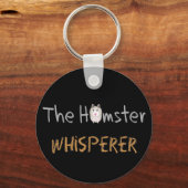 Porte-clés Hamster Lover Cadeaux "The Hamster Whisperer" (Recto)