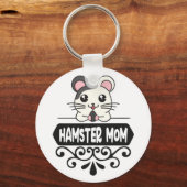 Porte-clés Hamster maman amoureux des animaux mignons (Recto)