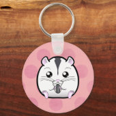 Porte-clés Hamster nain russe semi-blanc (Recto)